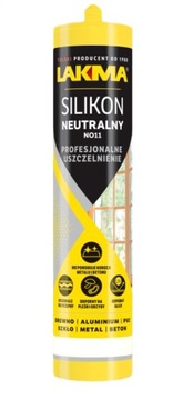 Silikon Neutralny NO11 Szary antracyt.280ml LAKMA
