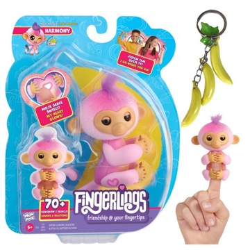 FINGERLINGS INTERAKTYWNA MAŁPKA Zabawka Maskotka na palec ORYGINAŁ Harmony