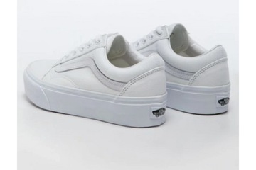 Trampki VANS OLD SKOOL damskie na platformie tenisówki białe r 36,5