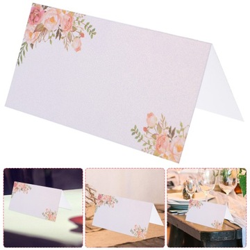 Пустой стол, флажки, именные карточки, свадебный подарок