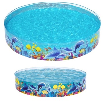 BESTWAY BASEN OGRODOWY DLA DZIECI 244X46 CM - KOLOROWY BRODZIK ROZPOROWY