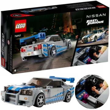 LEGO NISSAN SKYLINE GT-R R34 БЛОКИРУЕТ ЧЕМПИОНОВ ПО СКОРОСТИ 76917 БЫСТРЫЙ И ЯРОСТЫЙ