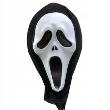 УДАРЯТЬ!! МАСКА ДЛЯ ХЭЛЛОУИНА SCREAM SCREAM MASK БЕЛАЯ С КАПЮШОНОМ