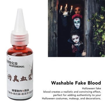 30 мл искусственной красной съедобной крови для макияжа