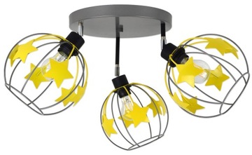 Lampa żyrandol plafon nowoczesny dzieci młodzież STAR loft led Gwiazdki