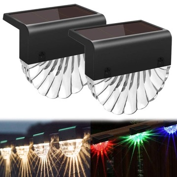 LAMPKI SOLARNE 2 SZT OGRODOWE LED NA SCHODY TARAS