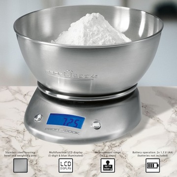 ЭЛЕКТРОННЫЕ КУХОННЫЕ ВЕСЫ С PROFICOOK PC-KW BOWL
