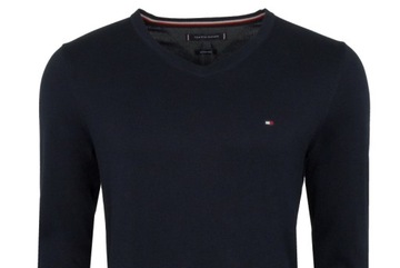 TOMMY HILFIGER sweter męski, bawełna-jedwab , S