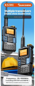 Сканер Quansheng UV-K6 UV-K5(99) 20-1000 МГц Aviation AM 144/430 МГц PMR
