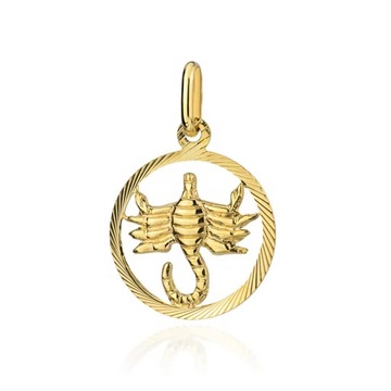 Złota zawieszka znak zodiaku SKORPION 585