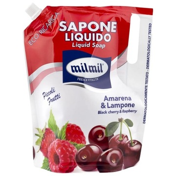 MIL MIL MYDŁO W PŁYNIE MALINA ZAPAS WOREK 900 ML
