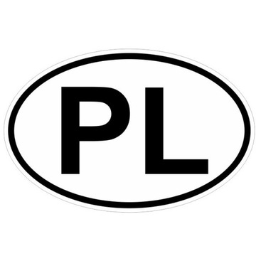 Naklejka NALEPKA samochód PL emblemat POLSKA 9 cm