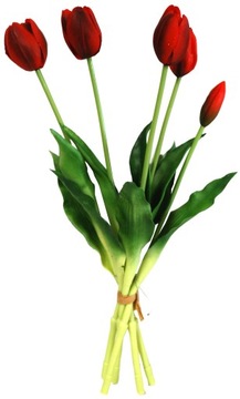TULIPANY TULIPAN SILIKONOWE SZTUCZNE KWIATY GUMOWE Premium 39 cm