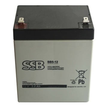 SSB SB 5-12 12V 5AH AKUMULATOR AGM
