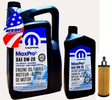 MOPAR 0W20 6L + FILTRY DO CHRYSLER PACIFICA 2017+