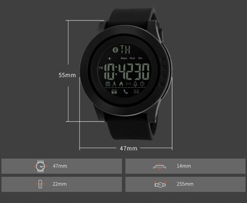 Zegarek męski SKMEI elektroniczny bluetooth czarny