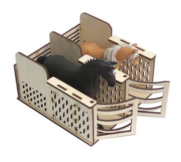 СТАБИЛЬНАЯ ДВОЙНАЯ КОРОБКА ДЛЯ ФИГУРОК ЛОШАДЕЙ KQ62