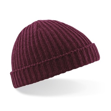 KRÓTKA CZAPKA ZIMOWA DOKERKA ZŁODZIEJKA / DAMSKA MĘSKA - BURGUND BORDO
