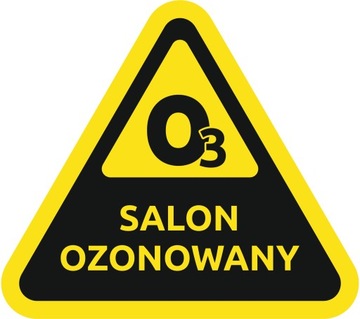 NAKLEJKA NA SZYBĘ 20 cm SALON OZONOWANY LOKAL