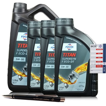 8 LITRÓW FUCHS TITAN SUPERSYN F ECO-DT 5W30 OLEJ SILNIKOWY 8L DYSTRYBUTOR