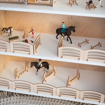Деревянная конюшня с 8 лошадьми Breyer schleich Papo Breyer Bullyland