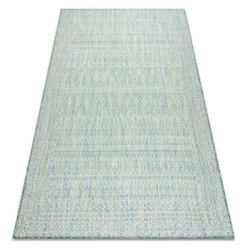 Dywan płaskotkany sznurkowy sizal ziel/nieb 80x150