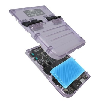ANBERNIC RG35XX Konsola do gier 3,5 cala Linux 64 GB 5000 gier - fioletowa
