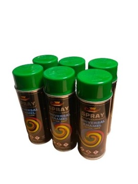 FARBA 6 szt LAKIER SPRAY EMALIA 400ml RAL 6002 ZIELONY