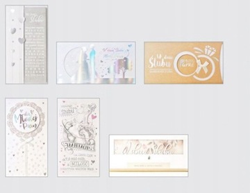 Kartki Okolicznościowe na ŚLUB URODZINY Mix Wzorów