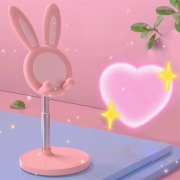 Stojak na telefon Podpórka pod telefon z regulacją wysokości Różowy