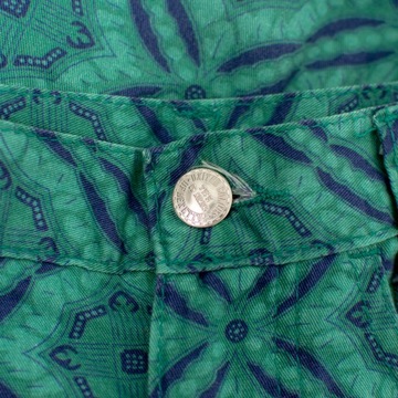Benetton spódnica jeansowa vintage mini Y2K wzorzysta XS/S