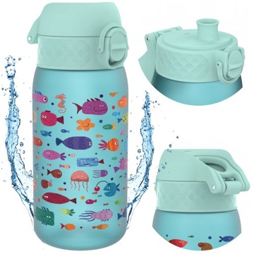 ION8 Bezpieczna BUTELKA na WODĘ dla DZIECI 400ml Bidon do Szkoły BPA Free