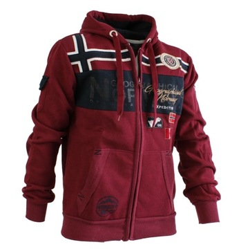 Geographical Norway Sweatshirt Garadock Hoodie Burgundy Man