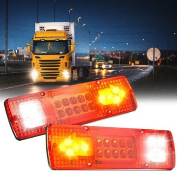 Комплект из 2 светодиодных задних фонарей для прицепов эвакуатора 12В.