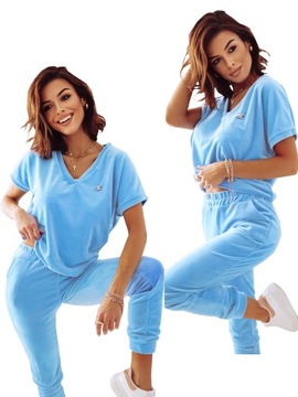 MODNY DAMSKI DRES WELUROWY Z BROSZKĄ KOLORY XL