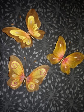 БАБОЧКИ РУЧНАЯ КРАСКА декор для штор БЛЕСКОВЫЙ декор