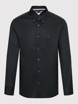 Tommy Hilfiger Core Flex Poplin Rf Czarna Męska Koszula - L