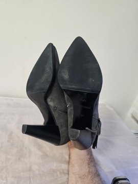 Buty botki skórzane zamszowe Gino Rossi r. 37 wkładka 24 cm