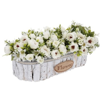 Osłonka z kory drewniana doniczka na kwiaty zioła skrzynka balkonowa 38 cm