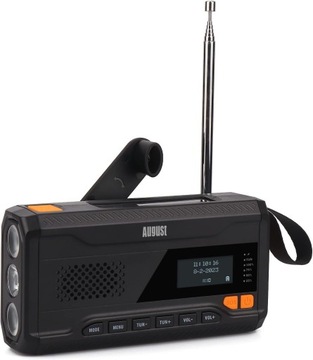 Radio DAB Bluetooth Solarne Survival Latarka SOS Powerbank August MB290