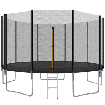 Trampolina 374 12ft MALATEC Drabinka Siatka 5 Nóg