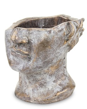 DONICZKA OSŁONKA ABSTRAKCJA BETONOWA ZŁOTO-SZARA 19 CM