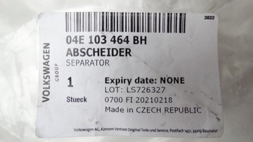 AUDI SKODA VW 1.5 TFSI OMEZOVAČ OLEJE 04E103464B