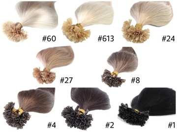 WŁOSY NATURALNE Keratyna PASEMKA 40 cm U REMY