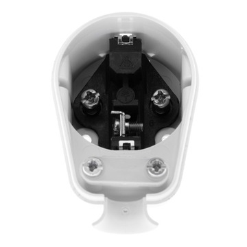 WTYCZKA ELEKRTYCZNA KĄTOWA biała 16A 250V WT-16U