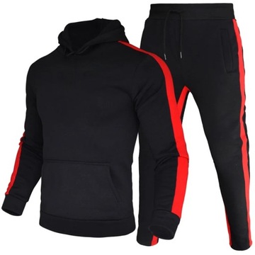 Sports Stripe Set Solid Color Tracksuit Set