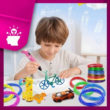 3D РУЧКА 3D ПРИНТЕР ВОЛШЕБНАЯ РУЧКА ДЛЯ ДЕТЕЙ НАБОР 210 МЕТРОВ PLA СТЕРЖНИ