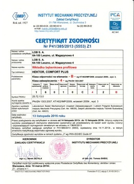WKŁADKA BĘBNOWA WP100-35/35 HEKTOR NIKLOWANA
