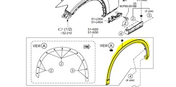 Nakładka listwa błotnika przód Mazda CX60