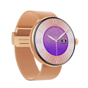 SMARTWATCH ZEGAREK DAMSKI NTN S3GOLD AMOLED KOMPAS DWA PASKI MENU PL